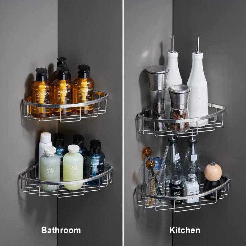 GORDEE [2 Pack] Corner Shower Caddy Organizer, SUS304 Stainless Steel