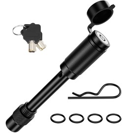 Nilight - Pin de Bloqueo de Enganche para Remolque de 5/8 Pulgadas, con Llave, único, Resistente a la Intemperie, antirrobo, bloqueable para Receptor de 2 Pulgadas, 2-1/2 Pulgadas, Extra Largo, 3-1/4