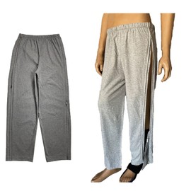 DEEYOTA Universal Paralyzed Elderly Nursing Pants,Bedridden Patient Clothing,Cotton Post Fracture Rehabilitation Pants,Full Opening Summer Zipper Nursing Shorts,Easy On/Off Shorts,Elastic Waistband