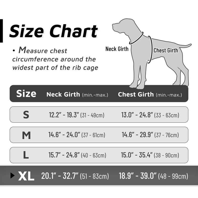 Eagloo Dog Harness for Large Dogs, Anti-Pull, Medium Chest Harness,