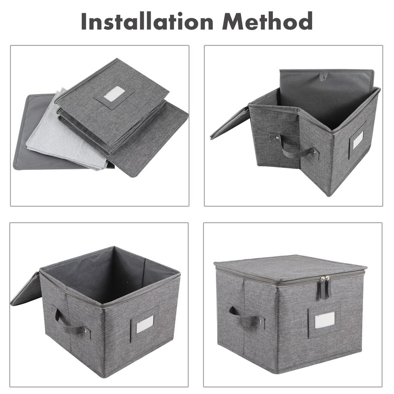 popoly China Storage Containers Hard Shell Inside 10" W x