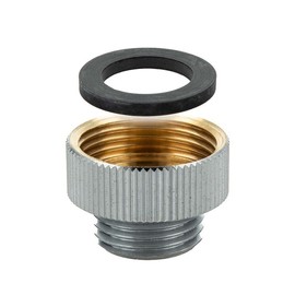 tecuro - Reducer Connection Adaptor Hose Connector for Tap Connection, 3/4 Female x 1/2 Male Thread with Knurling, Chrome-Plated Brass