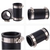 2pcs Flexible PVC Coupling for 1-1/4" Nominal Pipe, 1.61" ID