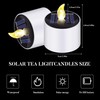 Vabrloy 6PCS Waterproof Solar Power Tealights Outdoor,Flameless Flickering LED Tealight