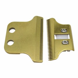 Adjustable 2-hole Double Wide Trimmer Replacement Blade #2215 for Wahl Detailer #8290#8081, 5 Star Razor Edger #8051, G-Whiz #89861 (Double Gold Blade)