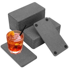 18 Pack 3.15 x 6.3 inch Diatomaceous Earth Coaster, Versatile Water Absorbent Diatomite Coaster, Premium Water Absorbing Bath Stone Mat for Modern Home by KUKLIPJIM