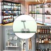 INCREWAY 4pcs Glass Clamp, Adjustable Double Side Aluminum Alloy Glass