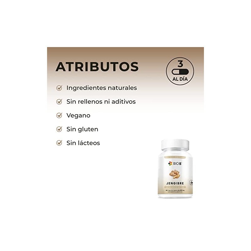 Bio B Jengibre 2 Pack de 60 cápsulas veganas cada