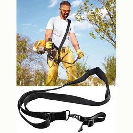 Febbya Strimmer Einzel Schulter Gurtgurt,Gepolsterter Schultergurt für Rasentrimmer,Verstellbarer Rasenmäher-Gürtel Universelle Trimmer-Trageschlaufe mit Metallhaken für Heckenscheren-Zubehör