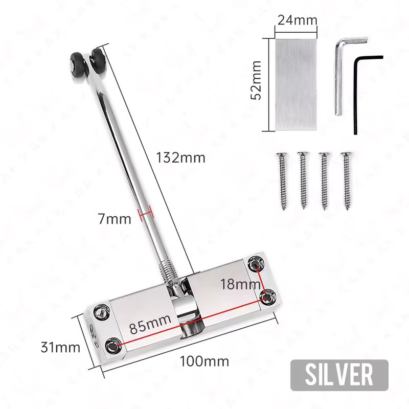 Adjustable Soft Close Door Closer, Stainless Steel Cabinet Damper Buffer