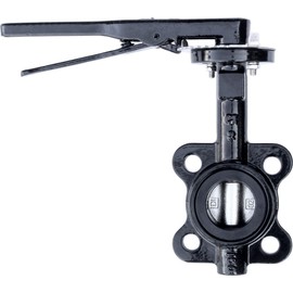 IrrigationKing RKLO2 Cast Iron Butterfly Valve, Lever Style, EPDM, Black, 2"