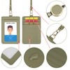 Wason Badge Holder ID Card Wallet Real Leather Case with