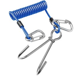 EEBBL Scuba Diving Reef, Scuba Diving Reef Stick, Anti-seawater Corrosion Double Scuba Diving Reef Hooks Scuba Diving, 316 Stainless Steel Reef Cord Hook, Blue