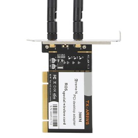 Keenso Adaptador de Escritorio PCI, Tarjeta WiFi de 300Mbps con Antenas Duales, Tecnología 802.11b G N para Juegos y Streaming