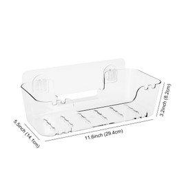 JJoexyfit Bath Toy Storage Organizer, Transparent Bath Toy Holder with Drain Holes, Durable Plastic Bathtub Toy Storage for Bathroom, Quick-Dry Drainable Shower Caddy (1)