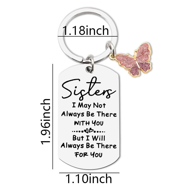 Sister Gifts from Sisters Keychain for Women Sister Birthday Gifts