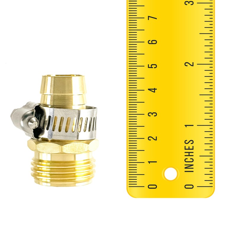 2 Pack Brass 3/4 Inch Male Thread Garden Hose Connectors