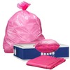 Plasticplace 32-33 Gallon Trash Bags │ 1.5 Mil │ Pink