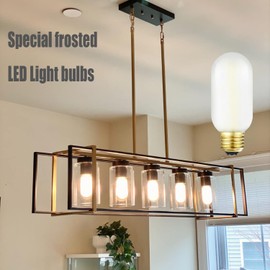 Leools T14 LED Bulb,6W E26 LED Bulb Dimmable Equivalent E26 Bulb 60 Watt,Soft White 3000K E26 Edison Bulb,Frosted Glass AC120V,600lm,CRI90,Tubular Light Bulb,Pack of 6