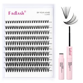 DIY Lash Extension Kit Individual Lashes 30P 0.07C Curl 8-16mm Clusters Lash Bond and Seal, Clusters Lash Glue Remover and Eyelash Tweezers for Eyelash Extensions