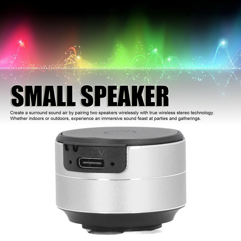 ASHATA Portable Speaker Bluetooth 5.3 with Suction Cup, 3W 4Ω