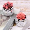 Kepfire 2Pcs Glass Votive Candle Holders Decoration Mosaic Crystal Round