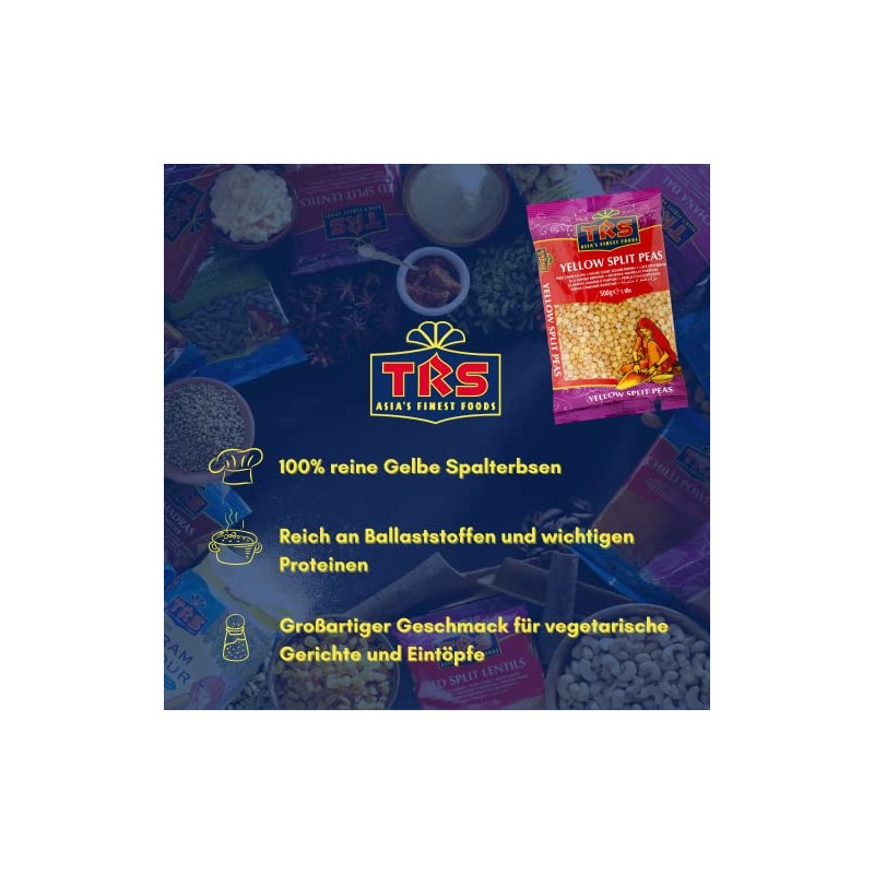 TRS Yellow Split Peas, 1 x 500 g