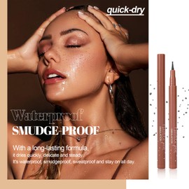 2 Colors Freckle Pen & Freckle Stamp, Natural Fake Freckles Makeup Soft Dot Spot Pen, Waterproof, Quick-Dry Formula for Long-Lasting Wear, Easy To Color for Effortless Freckles Grey & Dark Brown