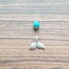Turquoise Mermaid Tail Necklace Boho Layered Fish Tail Pendant Necklace