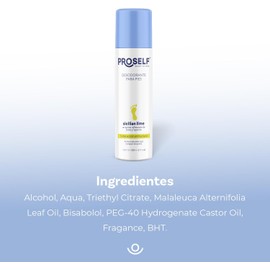 Duopack Desodorante Para Pies Proself, Previene formación bacterial, 200 ml Polvo Desodorante, Libre de Talco, 110 g