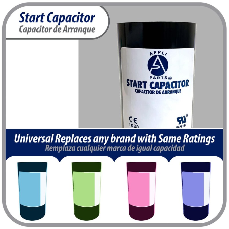 Appli Parts Motor Start Capacitor 270-324 Mfd (microfarads) uF 330
