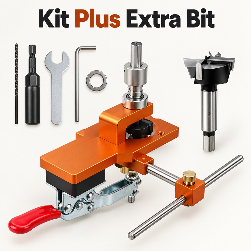 35mm Concealed Hinge Jig Set for Cabinet Doors – Aluminum