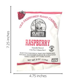 Claey's Raspberry Old Fashioned Hard Candies 6 oz. (Pack of 2)