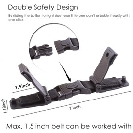 Baby Car Safety Seat Strap Clip Harness Chest Belt Child Buggy Buckle Lock Car Seat Chest Harness Clip (1 pcs) (Large, Count, 1)