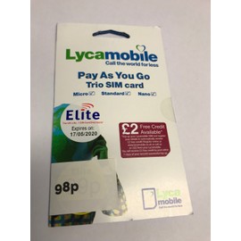 Lycamobile Pay as you go trio sim