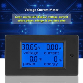 PZEM-051 LCD Display DC 6.5-100V Digital Electric Power Energy Voltage Current Meter Power Energy Battery Monitor Amperage Meter Gauge with Built-in Shunt(50A Shunt)