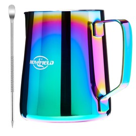 Stainless Steel Milk Frothing Pitcher - Milk Frothing Jug for Cappuccino, Barista Milk Frothing Pitcher Parent (coloured, 12OZ)