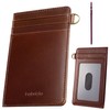 Fabrizio Men's Pass Case, Commuter Holder, Card Holder, Italian Leather,