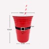 Healeved 12PCS Christmas Cups Christmas Plastic Cups with Straws Christmas