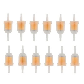 12Pcs Universal Gas Inline Fuel Filters Compatible with 1/4"and 5/16" Tractors,Generators,Karts, Motorcycle Engine Inline Carb Gasoline