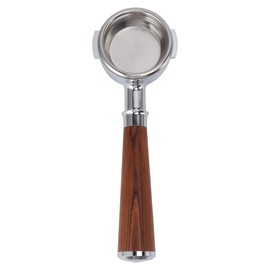 Bottomless Portafilter 58mm Aluminum Alloy 2 Ears Coffee Portafilter with Filter Basket Red Rosewood