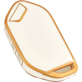 YALNORVA for Kia Key Fob Cover, TPU Key Fob Case Cover Fits for Kia Telluride EV5 Telluride 2023 2024 2025 K4 K5 Gt Sorento Car Accessories Smart Key Holder, Gold White