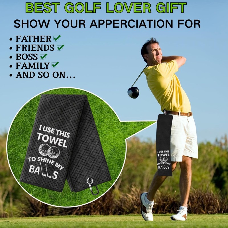 Amitrely Funny Golf Towel - I Use This to Shine