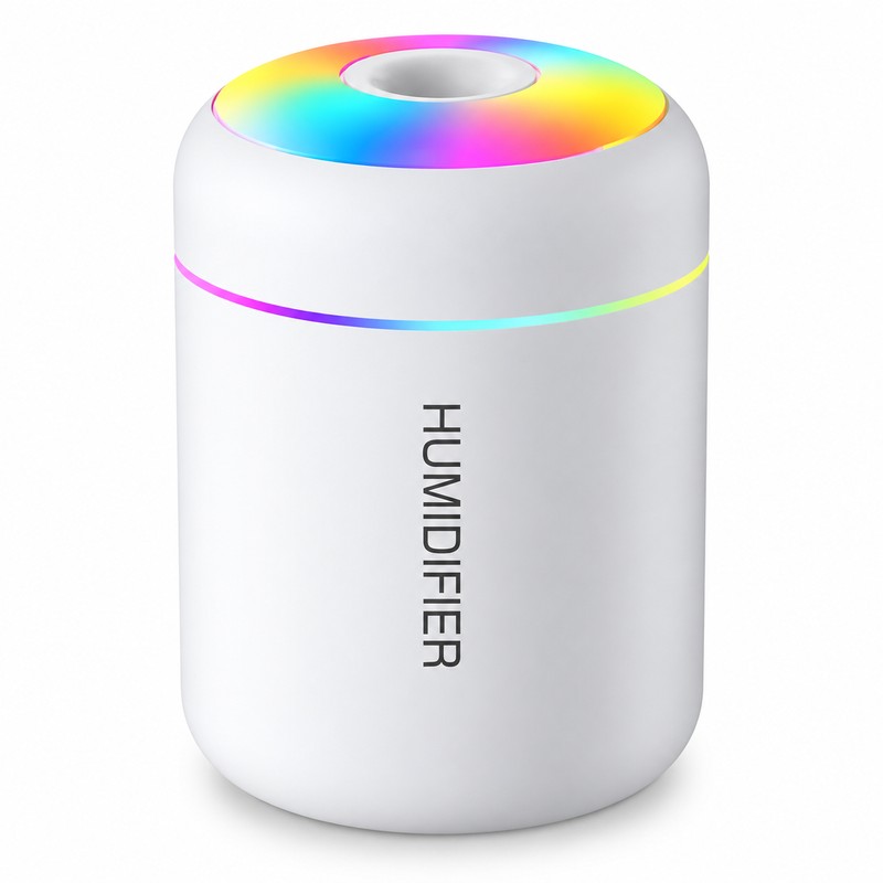 Mini USB Humidifier for Home & Car – 180ml Ultrasonic