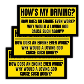 SUNHADO [7.5"x3.75"] How Am I Driving How Does an Engine Even Work Bumper Sticker Funny Adult Humor Stickers Waterproof Vinyl Sticker for Trucks Vans Cars Birthday Gift for Her Him