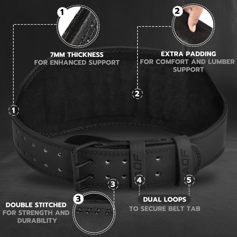 AQF Weight Lifting Belt for Men Gym Fitness, 4" 6"