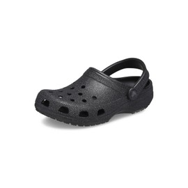 Crocs Unisex Adult Classic Sparkly Clog, Metallic and Glitter Shoes, Black Glitter, 9 Men/11 Women