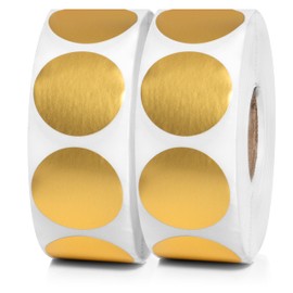 2000pcs Gold Dot Sticker Label Roll 1 inch | Labels for Inventory, Color Code Labels, Organization Stickers, 1000/roll (Pack of 2)
