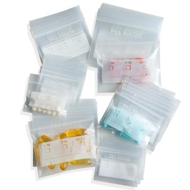 300 Packs Small Pill Bags 6mil Sturdy, 3 Assorted Sizes 2x1.85'', 2.5x2.25'', 3x2.75'' Plastic Bags, Reusable Bags Clear Zip Bags, Pill Pouch Bags for Travel Storage Jewelry and Small Craft Pieces