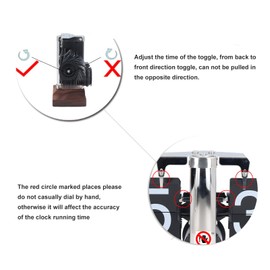 Flip Desk Clock, Easy to Read 24-Hour Car Flip Clock Table Clock, Retro Flip Down Clock with Wooden Base, Mechanical Flip Clock for Living Room, Study (Black)